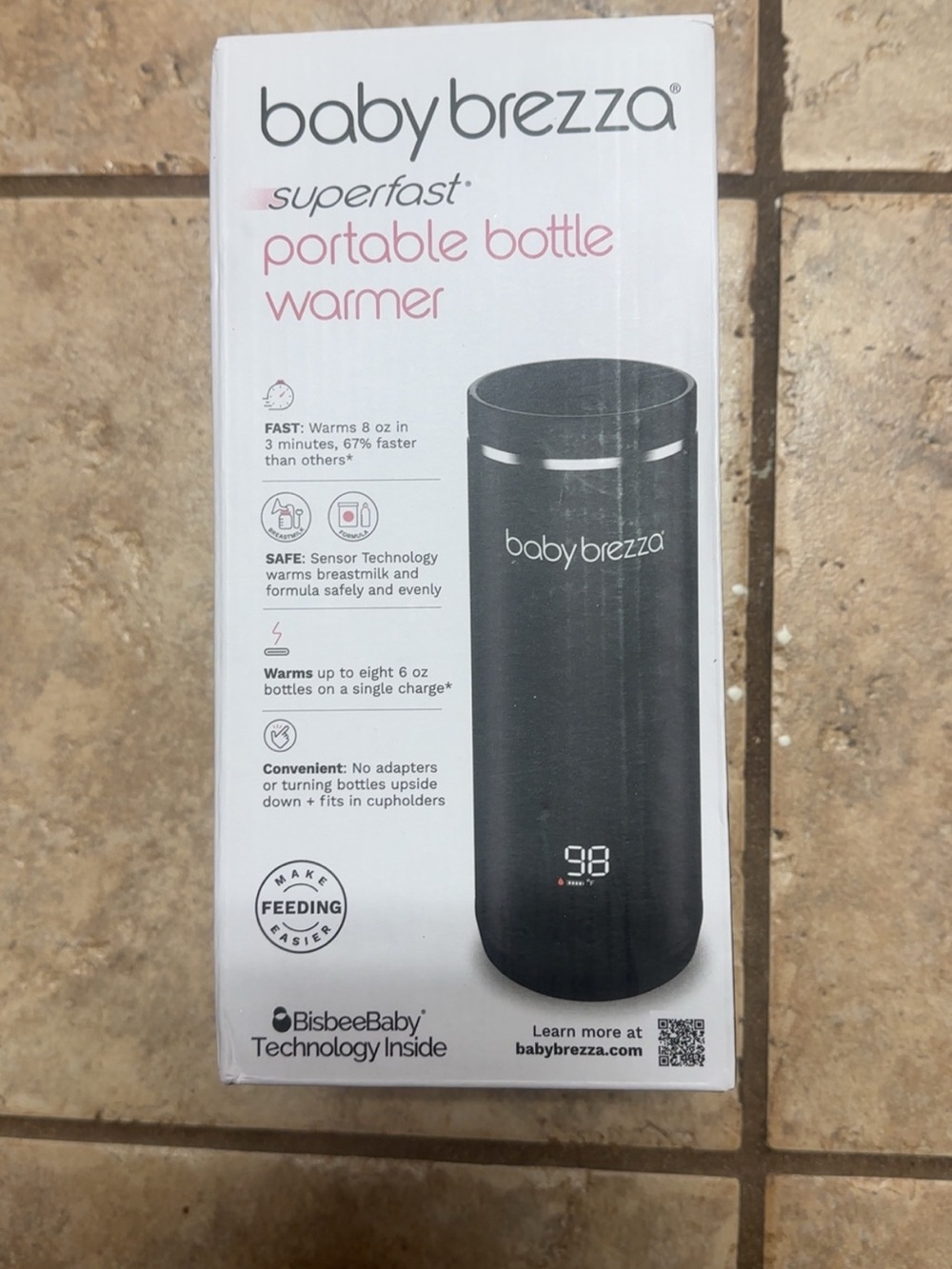 babybrezza SuperFast Portable Bottle Warmer — Black